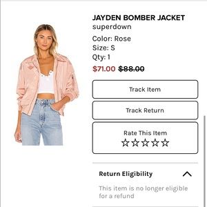 Superdown small pink bomber jacket